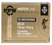 PPU Match Rifle 50 BMG  725gr  Full Metal Jacket Solid  5Bx 20Cs