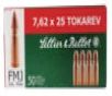Sellier and Bellot 762X25 Tokarev 85 FMJ 50Rd Box