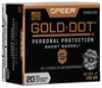 Speer Ammo Gold Dot Personal Protection 38 Special  P 135gr  Hollow Point Short Barrel  20rd Box