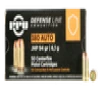 PPU Handgun Defense  380 ACP  94gr  Jacketed Hollow Point  50rd Box