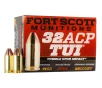 FORT SCOTT MUNITIONS Tumble Upon Impact 32 ACP 71gr Ammunition   20 Rounds