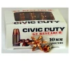 G2 Research Civic Duty 10mm Auto Ammo 122 Grain G2 R I P  Solid Hollow Point Lead Free Box of 20