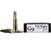 G9 Defense Safari 416 Rigby Ammo 400 Grain Fluted Lead Free Box of 20