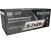 Fiocchi Hyperformance 5 7x28mm FN Ammo 40 Grain Polymer Tip Case of 500  10 Boxes of 50 