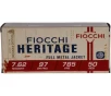 Fiocchi 7 62mm Russian Nagant  7 62x38mm  Ammo 98 Grain Full Metal Jacket Box of 50