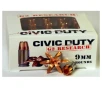 G2 Research Civic Duty 9mm Luger Ammo 96 Grain G2 R I P  Solid Hollow Point Lead Free Box of 20