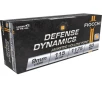Fiocchi Defense Dynamics 9mm Luger Ammo 115 Grain Jacketed Hollow Point Case of 1000  20 Boxes of 50 