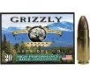 Grizzly Cartridge Sub-Sonic 458 Socom Ammo 550 Grain Full Metal Jacket Box of 20