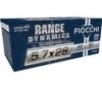 Fiocchi Range Dynamics Subsonic Handgun Ammunition 5 7x28 FN 62gr FMJ 1050 fps 50 ct