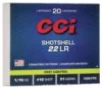 CCI Rimfire Shotshell Ammunition  22 LR 1 15 oz  12 31 gr 1000 fps 20 ct