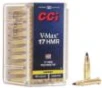 CCI Rimfire Ammunition  17 HMR 17 gr VMax 2550 fps 50 ct