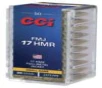 CCI FMJ Rimfire Ammunition  17 HMR 20 gr FMJ 2375 fps 50 ct