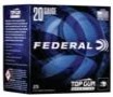 Federal Top Gun Sporting Shotshells 20ga 2-3 4  7 8 oz 1250 fps  7 5 25 ct