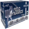 Fiocchi Field Dynamics 204 Ruger 40 Grain VMAX Brass Rifle Ammo 50 Rounds 204HVB
