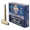 PPU Metric Rifle 7 62x39mm 123 Grain Soft Point Brass Cased Rifle Ammo 20 Rounds PP739S