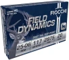 Fiocchi Field Dynamics  25-06 Remington 117 Grain PSP Brass Rifle Ammo 20 Rounds 2506B