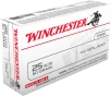 Winchester USA Handgun  25 ACP 50 grain Full Metal Jacket Centerfire Pistol Ammo 50 Rounds Q4203