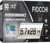 Fiocchi Hyperformance Defense 5 7x28mm 35 Grain JF Brass Cased Pistol Ammo 50 Rounds 57JF35