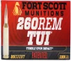 Fort Scott Munitions  260 Rem 130 Grain CNC Machined Copper Brass Rifle Ammo 20 Rounds 260-130-SCV2