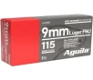 Aguila Ammunition 9mm Luger 115 Grain Full Metal Jacket Brass Case 1000-Rounds 1E097704
