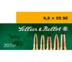 Sellier   Bellot 6 5x55 SE 140 Grain Full Metal Jacket Rifle Ammo 20 Rounds SB6555C