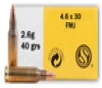 Sellier   Bellot 4 6x30mm Ammunition SB46A 40 Grain Full Metal Jacket 40 Rounds