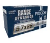 Fiocchi 5 7x28mm Ammunition Range Dynamics Subsonic FI57SUB62 62 Grain Full Metal Jacket 50 Rounds