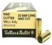 Sellier   Bellot 32 S W Long Ammunition SB32SWLB 100 Grain Wad Cutter 50 Rounds