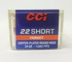 CCI 22 Short Ammunition Target CCI0027 SLEEVE Copper Plated Round Nose 29 GR 500 rounds