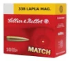 Sellier   Bellot 338 Lapua Magnum Ammunition SB338LMA Sierra Match King 250 Grain MatchKing Hollow Point 10 rounds