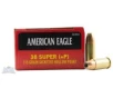American Eagle 38 Super P   NOT FOR REVOLVERS    115 JHP Ammunition 50rds - AE38S3