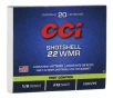 CCI Ammunition 22 Winchester Magnum Rimfire  WMR  52 Grain  12 Shot 20 Count