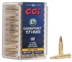 CCI Ammunition 17 HMR 20 Grain Jacketed Soft Point 50 Count