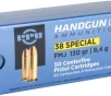 Prvi Partizan PPU  38 Special 130 grain FMJ Full Metal Jacket  50 rd box 