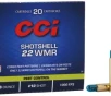 CCI  22 WMR 52 grain 1 8 oz   12 Shot 1000 FPS Pest Control Shotshell  20 rd box 