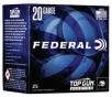 Federal Top Gun Sporting Shotgun Ammo 20 ga  2 75 in  1250 FPS 7 8 oz  7 5 Shot 25 Rd 