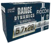 Fiocchi 57SUB62 Range Dynamics Subsonic 5 7x28mm 62gr Full Metal Jacket 50 Rounds