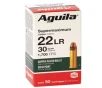 Aguila Supermaxium 22 Long Rifle Ammunition 30 Grain Copper-Plated Solid Point - 1B220298