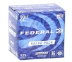 Federal Champion 22 Long Rifle Ammunition 36 Grain Copper Plated Hollow Point 525 Round Range Pack - 745