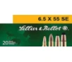 Soft Point 131 gr 6 5mmX55mm Swede Rifle Ammo - 20 Round Box
