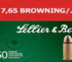 Sellier   Bellot SB32A Handgun  32ACP 73gr Full Metal Jacket 50 Per Box 40 Case