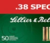 Sellier   Bellot SB38B Handgun  38Special 148gr Wadcutter 50 Per Box 24 Case