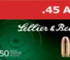 Sellier   Bellot SB45A Handgun  45ACP 230gr Full Metal Jacket 50 Per Box 20 Case