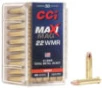 CCI 0023 Maxi-Mag Rimfire 22WMR 40gr Total Metal Jacket 50 Per Box 40 Case
