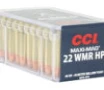CCI 0024 Maxi-Mag Rimfire 22WMR 40gr Jacketed Hollow Point 50 Per Box 40 Case