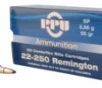 PPU PP22250 Standard Rifle 22-250 Remington 55 GR Soft Point  SP  20 Bx  10 Cs