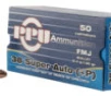 PPU PPH38SU Handgun  38 Super  P 130 gr Full Metal Jacket  FMJ  50 Bx  10 Cs