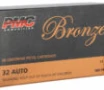 PMC 32A Bronze  32 ACP 71 gr 781 fps Full Metal Jacket  FMJ  50 Bx 20 Cs
