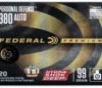 Federal P380HSD1 Premium Personal Defense 380 ACP 99 gr Hydra-Shok Deep Hollow Point 20 Bx  10 Cs