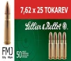 Sellier   Bellot SB762TOK Handgun  7 62x25mmTokarev 85gr Full Metal Jacket 50 Per Box 30 Case